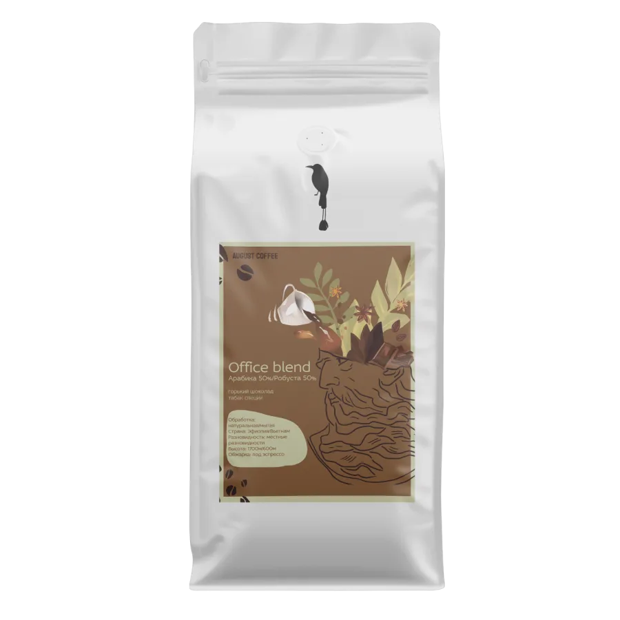 Пачка кофе Офис бленд Арабика 50%/Робуста 50%