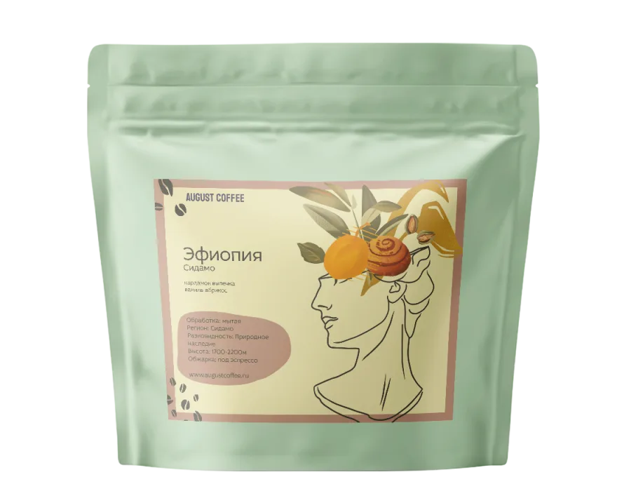 Пачка кофе Эфиопия Сидамо, 200 г