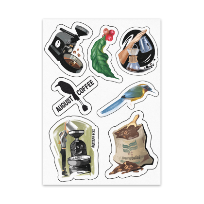 Стикерпак August coffee